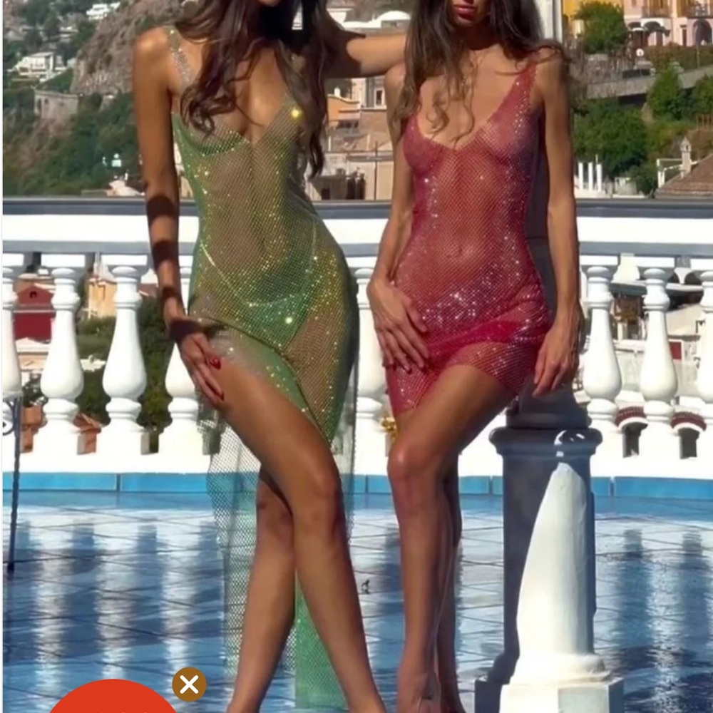 Glamorous  Mesh Dresses in Red